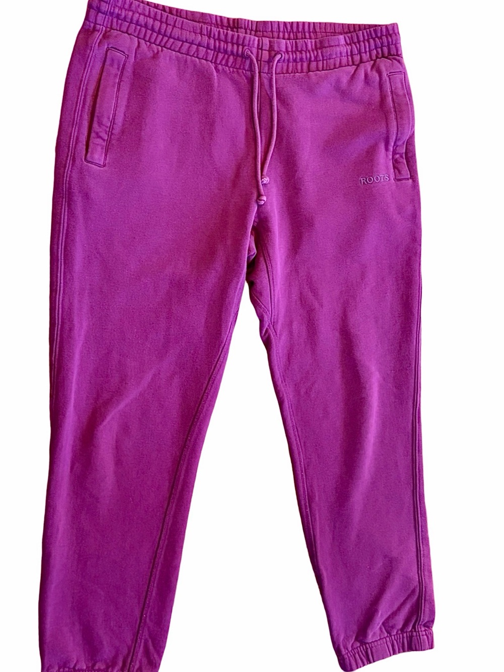 Roots Purple Original Zipper Pocket Jogger Sweatpants Small